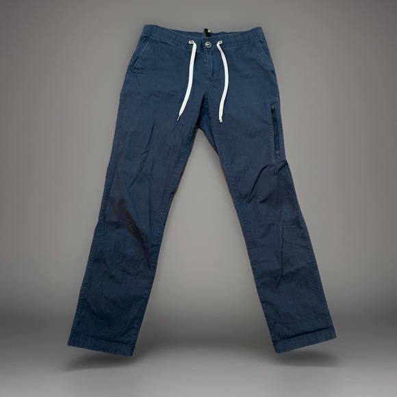 Vuori Mens Small Navy Blue Organic Cotton Blend Jogger Pants Casual - Picture 1 of 9